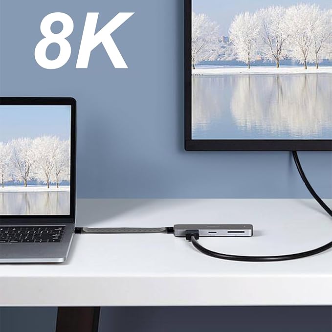 2Pack Male to Male 0.4Ft USB C Flex Adapter, Compatible with Thunderbolt 4/3, USB4/3, Support 240W Fast Charging, 8K Display, 40Gbps Data Transfer.
