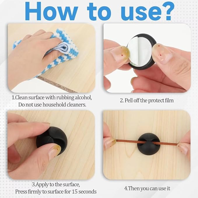 Cable Organizer Kit for Desk – Cable Clips, Cable Sleeves, Cable Ties, Cord Organizer, Wire Management Set – ZENVOX