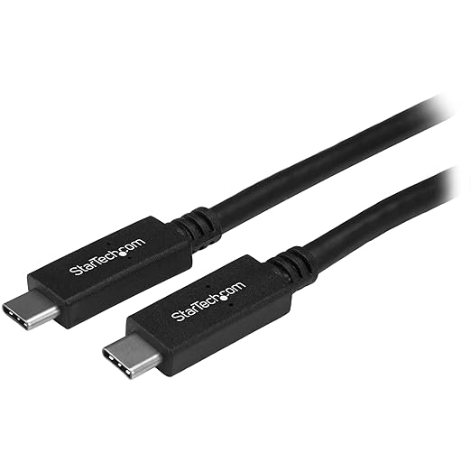StarTech 3.3ft (1m) USB-C Cable, USB 10Gbps, 60W (3A) PD, 8K 60Hz / 4K 144Hz, USB-IF Certified, Thunderbolt Compatible
