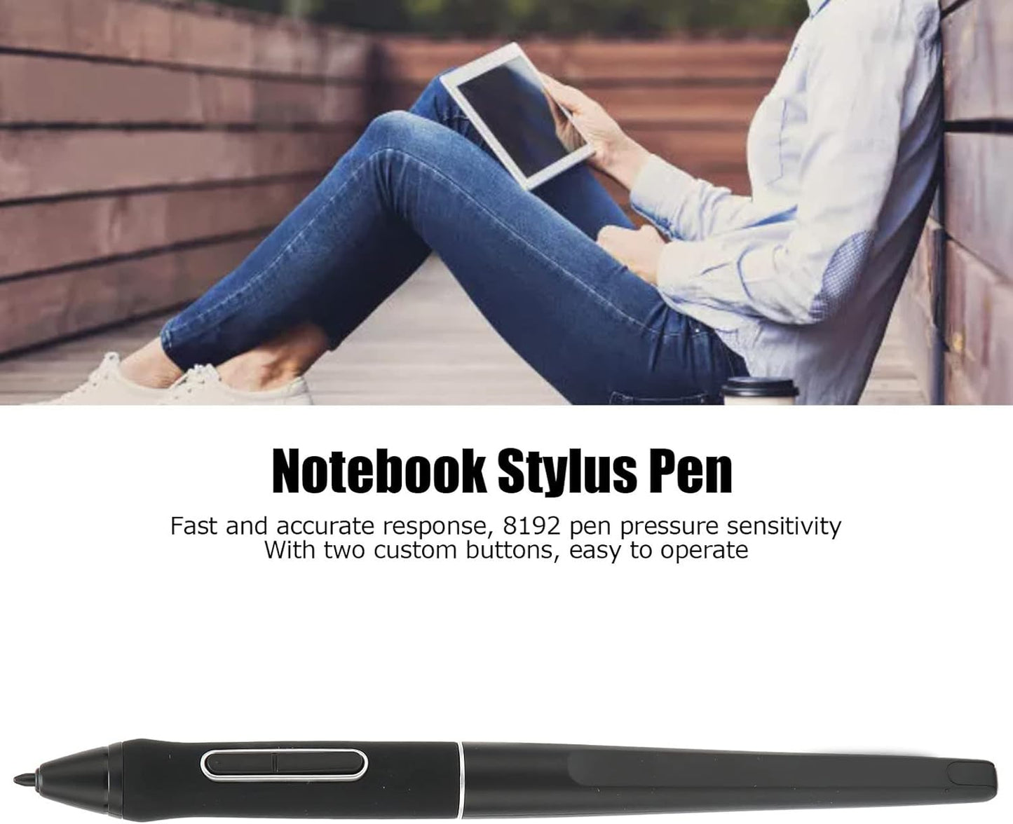 High Sensitivity Stylus Pens, Lightweight Portable Digital Tablet Stylus for HUION Kamvas Pro 12