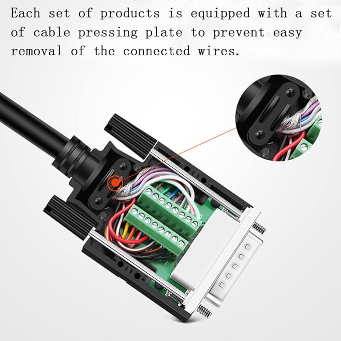 10PCS DB15 Solderless Connector, RS232 D-SUB Serial to 15-pin Port 16mm Thinner Terminal Female Adapter Breakout Board with Case Long Bolts Nuts