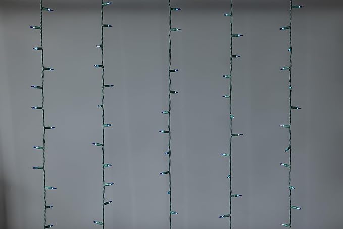 Brite Star 100 Count Mini String Christmas Lights, Blue - 22 feet Indoor/Outdoor Christmas Tree Lights with Green Wire (Set of 2)