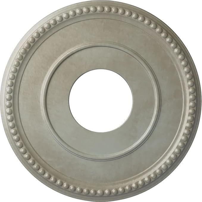 Ekena Millwork CM12BRFLS 12-1/2" x 3-7/8" x 3/4" Bradford Ceiling Medallion, Flash Gold