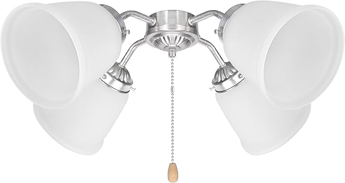Aspen Creative 23045-4 Transitional Style Bell Shaped Frosted Replacement Glass Shade, 2-1/8" Fitter Size, 4-5/8" high x 4-5/8" diameter, 4 Pack