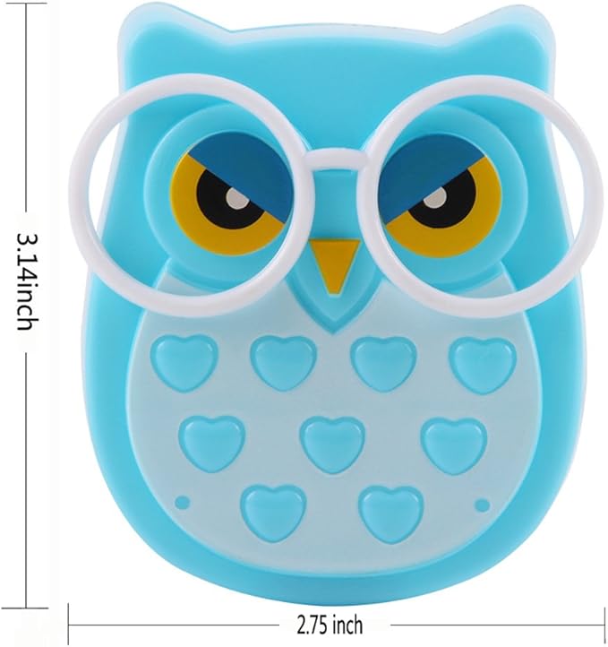 2 PCS Owl LED Plug in Night Light for Kids- Wall Lamp Take Good Care Children Sleep Light Sensor Auto Controlled Nightlights for Baby Nursing (Blue+Pink)