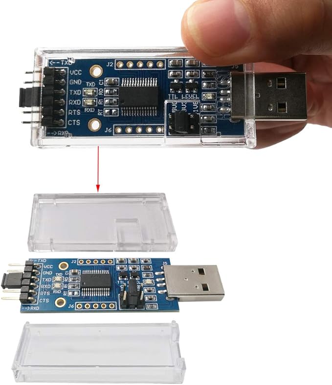 DSD TECH SH-U09C2 USB to TTL Adapter Built-in FTDI FT232RL IC for Debugging and Programming