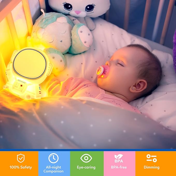 Astronaut Night Light for Kids Room Night Lamp Children Toddler Room Decor Silicone Baby Nursery Night Lights