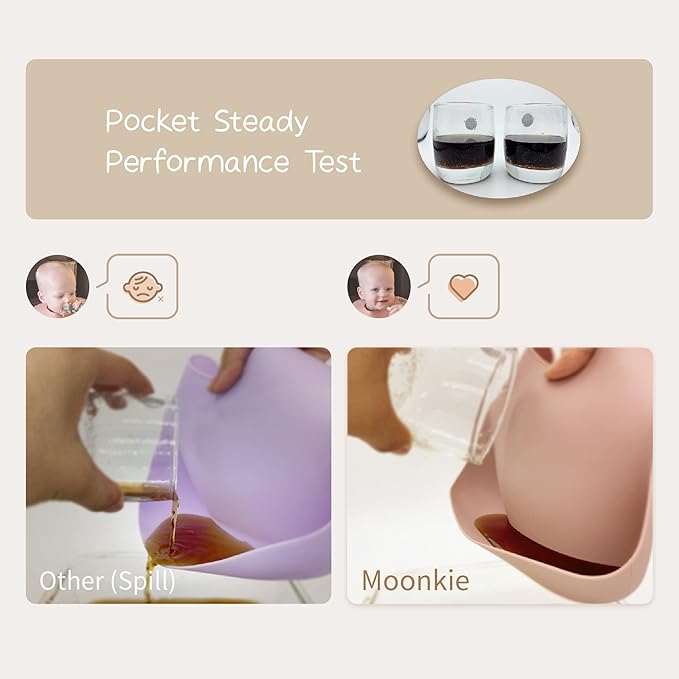 Moonkie Silicone Baby Bibs Set Of 2 | BPA Free Waterproof | Soft Flexible Adjustable Silicone Bibs for Babies & Toddlers(Tradewinds/Sage)