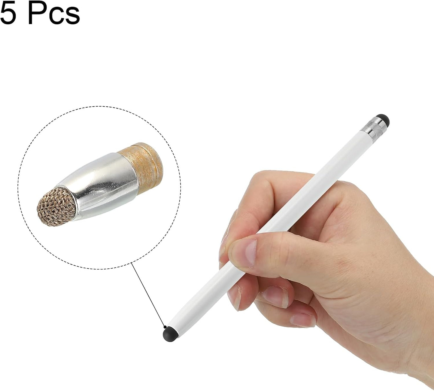 MECCANIXITY 5pcs 4mm Fine Magnetic Stylus Pen Fiber Tips, Universal Replacement for Capacitive Touch Screen Devices