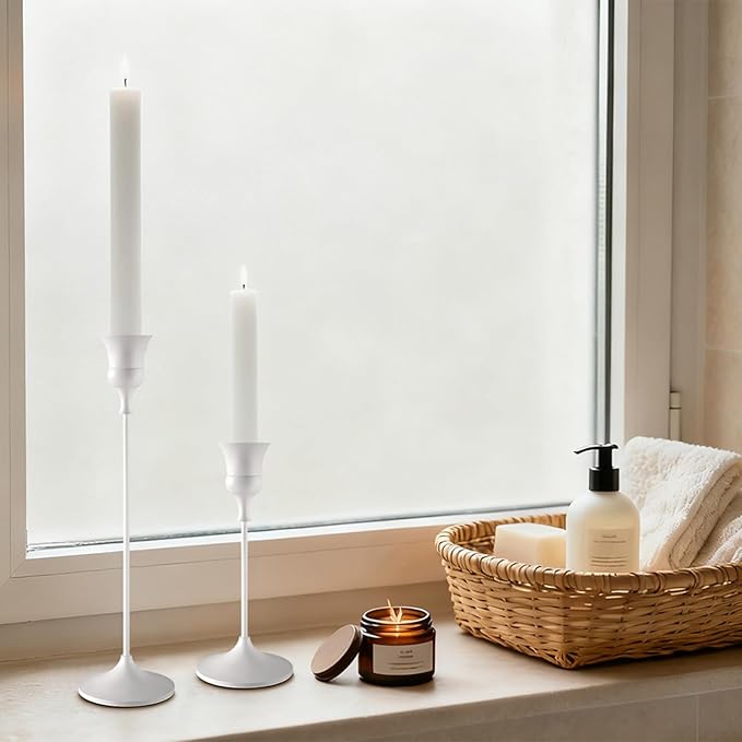 Candlestick Holders White, 3 Packs Taper Candle Holder for Candlesticks, Candle Sticks Holder Decor for Home Decor