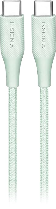Insignia - 5' USB-C to USB-C Charge-and-Sync Cable - Green