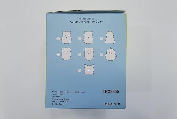 Bear Night Light for Kids, Rechargeable LED Children Lamp, Soft Silicone (BPA Free) for Baby/Boy/Girl/Adult, Remote & Touch Control Adjustable Brightness and Color (9 Colors), Eye Caring