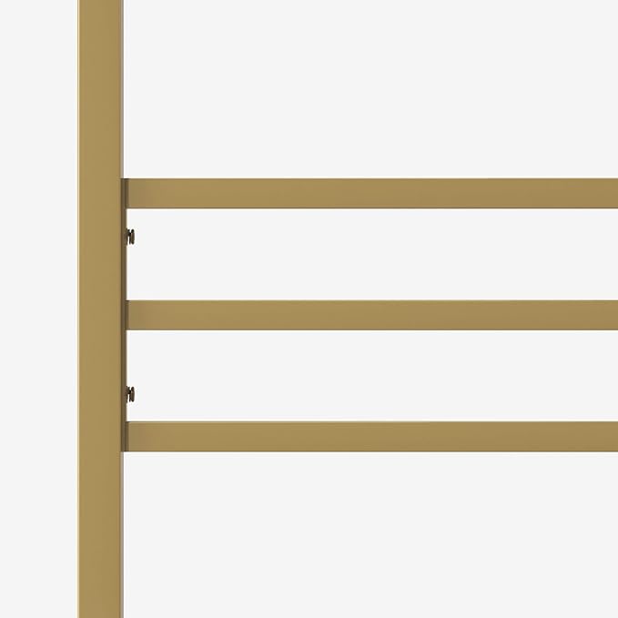 ZINUS Patricia Gold Metal Canopy Platform Bed Frame, Mattress Foundation with Steel Slat Support, No Box Spring Needed, Easy Assembly, Queen