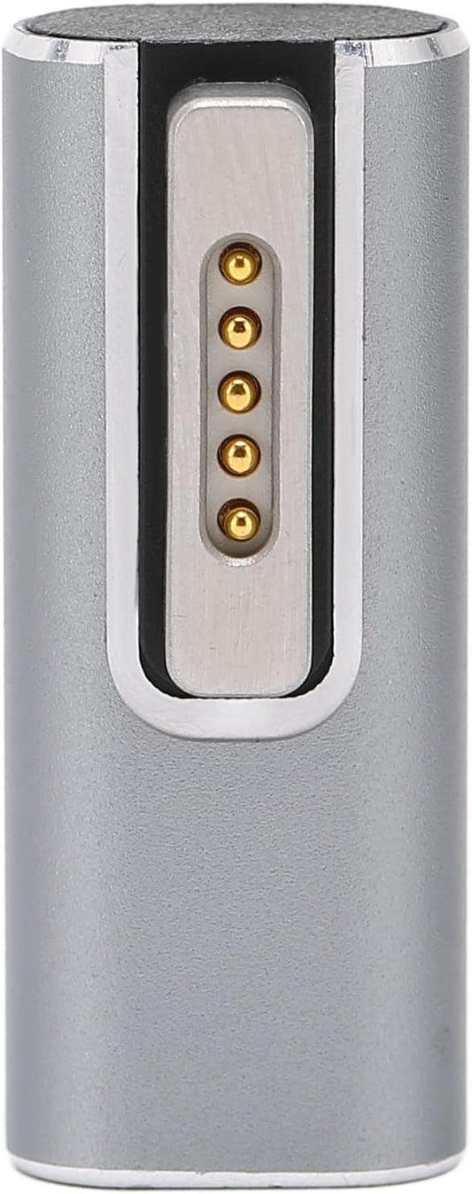 Watris Veiyi USB C to Magnetic T-Tip Adapter, Female Type-C to Magnetic 2 Converter, 5A Type-C PD Power Fast Charging Adapter for OS X Laptop(Silver)