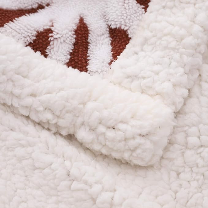 LOMAO Sherpa Fleece Blanket Fuzzy Soft Throw Blanket Dual Sided Blanket for Couch Sofa Bed (Brown, 60''x80'')