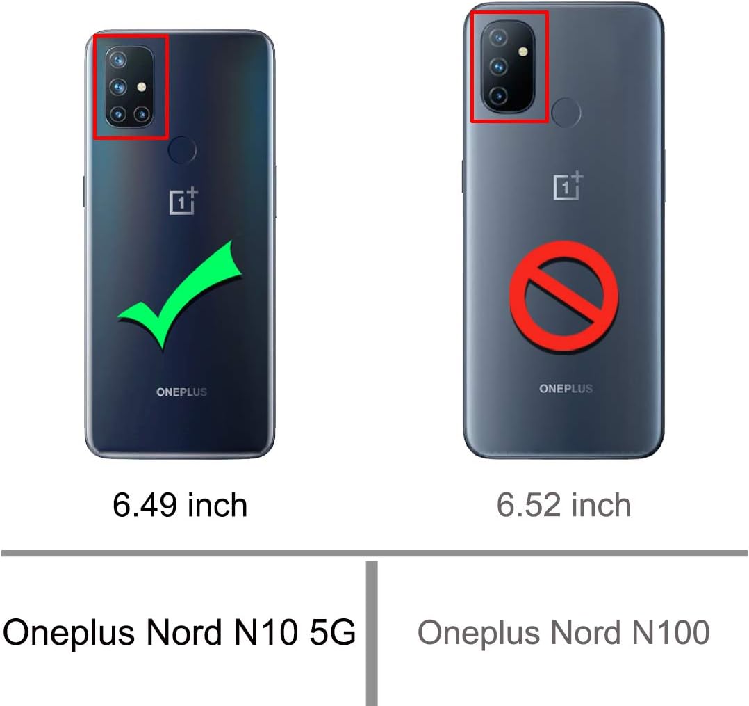 Osophter Flexible TPU Case for Oneplus Nord N10, Shock-Absorption Protective Cover, Red