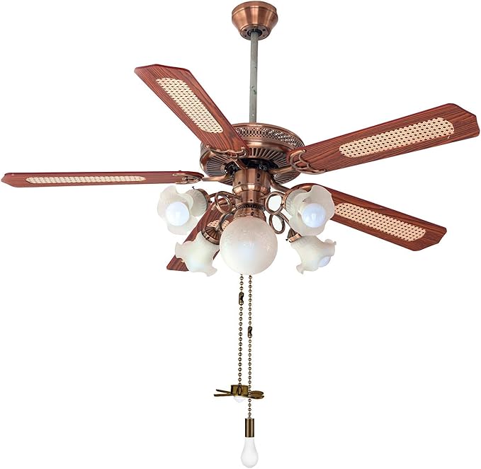 SmoTecQ Ceiling Fan Pull Chain, 120" Rust Proof Copper 3mm Beaded Extension Chains with 12 Matching Connectors, Bronze