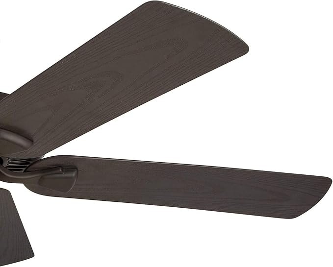 Honeywell Ceiling Fans Belmar 52 Inch Ceiling Fan Without Light, Outdoor Ceiling Fan with Pull Chain, Tri-Mount Traditional 5 Blade Design, ETL Wet Rated, Bronze (50199-01)