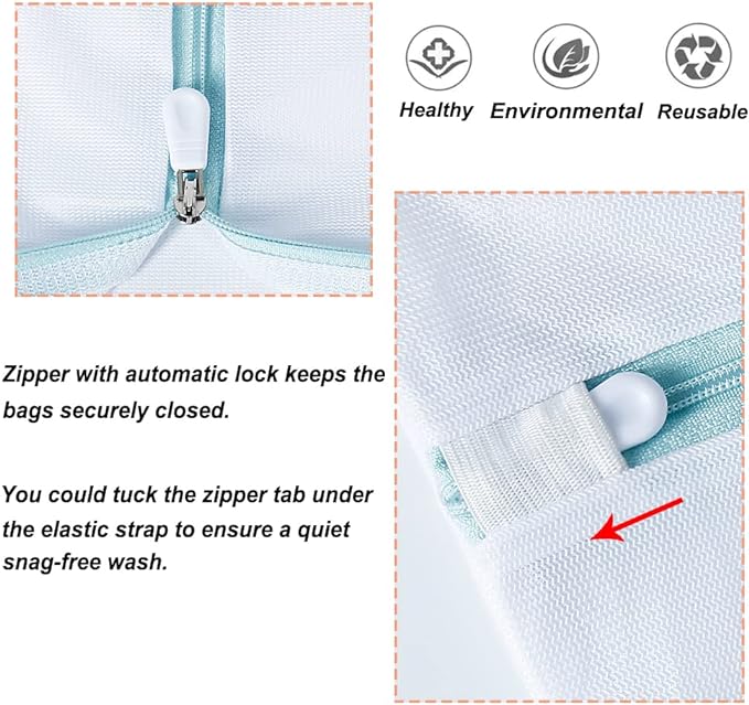 Tenn Well Extra Large Mesh Laundry Bags, 2 Pack 43 x 35 inch Jumbo Delicates Bag for Washing Machine, Large Mesh Bags for Delicates, Coats, Blankets, Bedding, Toys, Pet Items