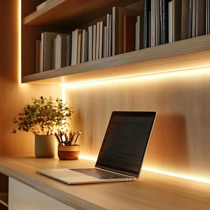 Led Strip Lights 5V USB 320 LEDs 2Pack Short COB LED Strip Light 3000K Warm White Not Dimmable Flexible Small led for Home DIY Lighting Room Decor TV Lights Indoor Use (3.28FT/1M*2)