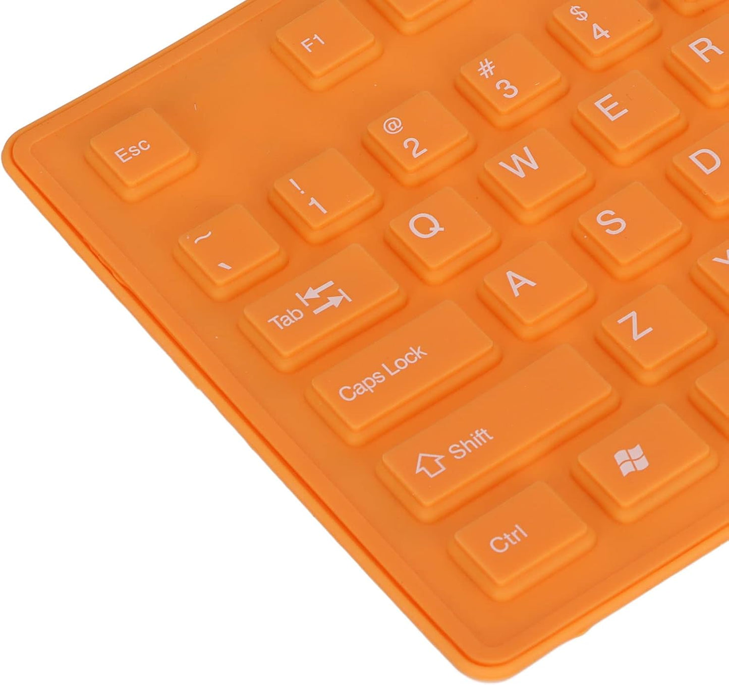 Zopsc 108 Keys Foldable Silicone Keyboard, USB Wired Rollup Waterproof Silent Typing Keyboard for PC Notebook Laptop