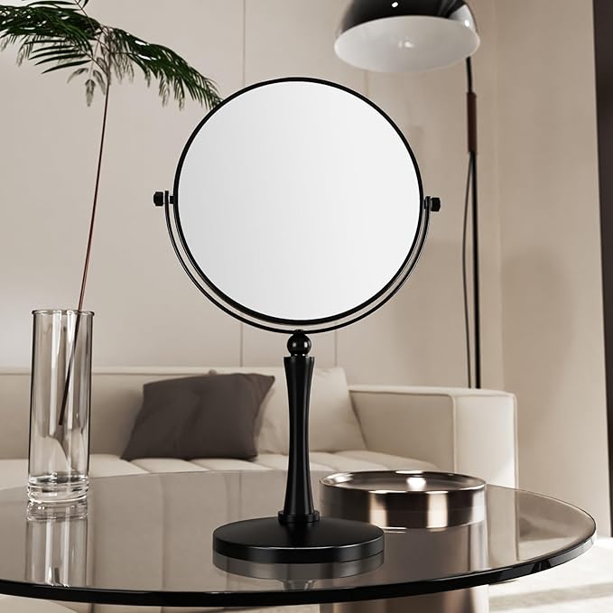 Nicesail 8' Desk Vanity Mirror, Double-Sided with 1X/7X Magnification, Makeup Mirror for Home, Hotel, Desktop