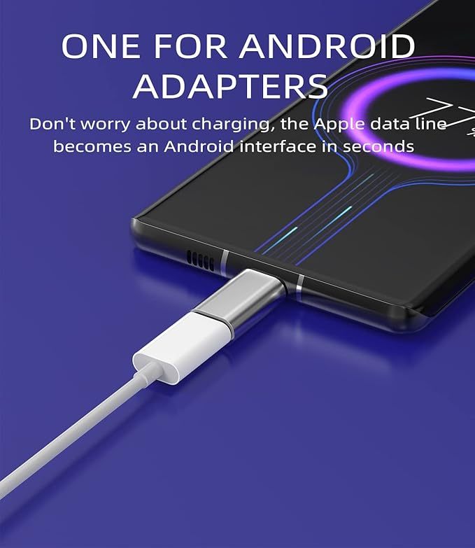 Lightning Female to Micro USB Male Adapter(3Pack)Android Converter for Ipad compatible for Samsung Galaxy S7 S6 Edge LG Charge Data Sync Charging Connector Port for iPhone 14 Pro Max 7 8 X Mini Cable