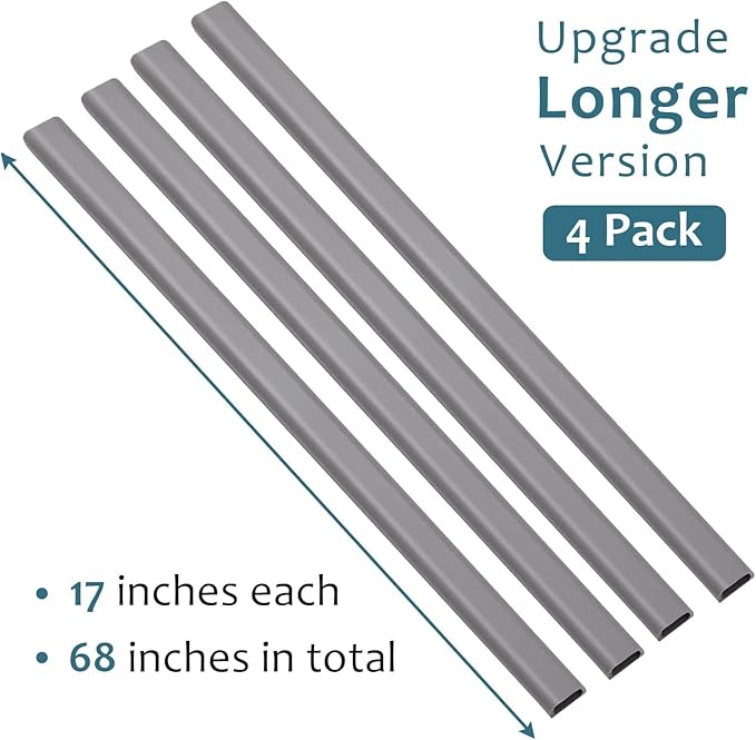 Cable Hider Raceway Kit, Wire Hiders for TV on Wall 68in, Paintable Cord Cover Channel, Cord Hider for Wall Mounted TV in Home Office, W0.95in X H0.47in, Grey