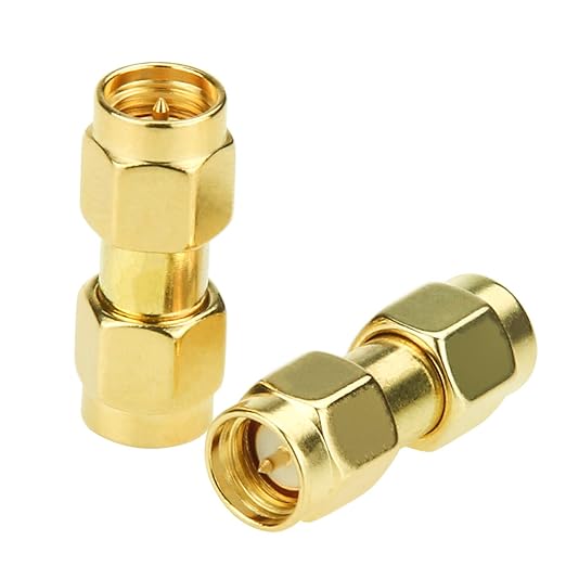 SMA 5 Pack SMA Male to Male Adapter Coupler Coaxial Connector for Antenna, Radio, WiFi