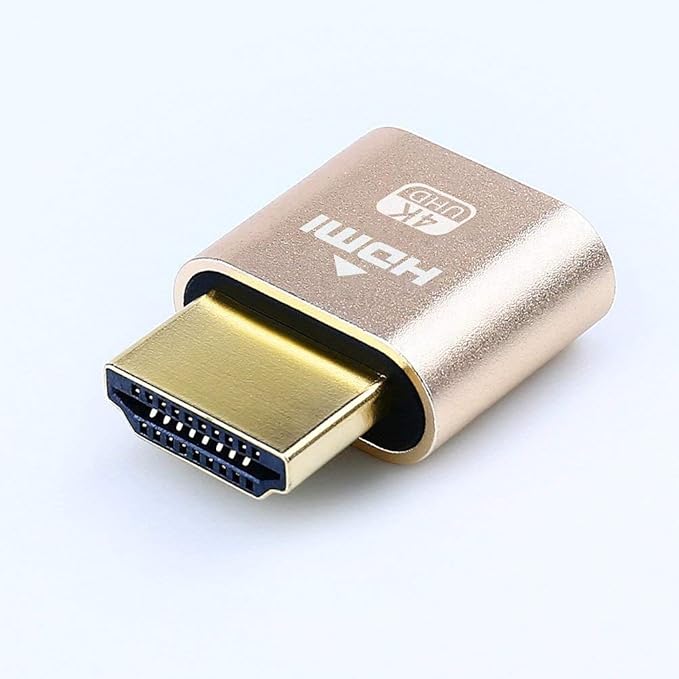 DTech HDMI Dummy Plug 4K Display Emulator Compatible with Windows Mac OSX Linux (fit-Headless, 3 Pack)