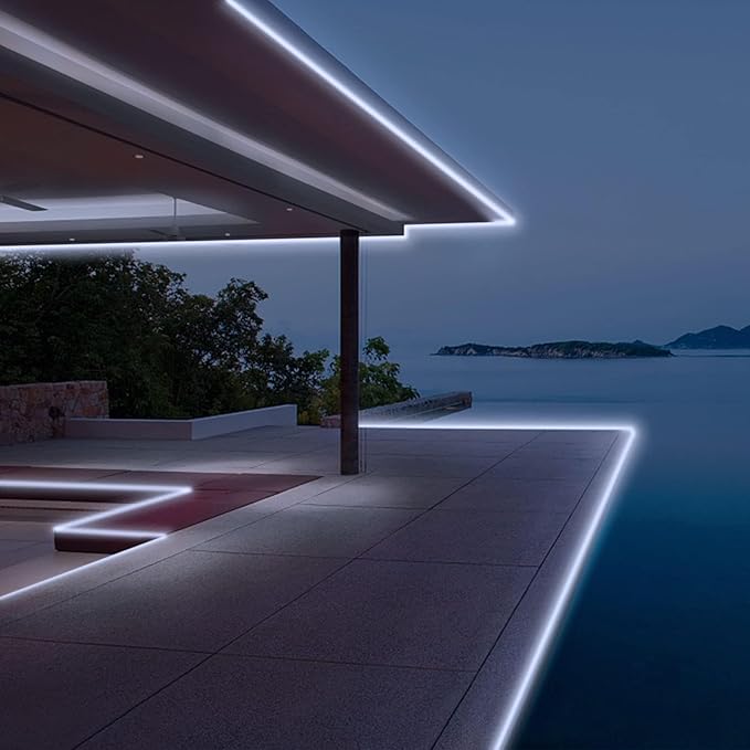 LED Strip Lights Battery Operated, 9.8ft 90 LED Strip Lights with Remote Control Timer Dimmable, Waterproof Flexible Lights Strip for Indoor Outdoor Table Bedroom Boat Kitchen - White