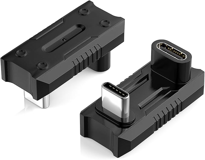 MoKo 180 Degree USB-C Adapter with 13.5mm Wider Gap, U-Shape USB-C Male to Female Connector with PD 240W/20 Gbps/8K, 180 Angle Adapter for ROG Ally/Steam Deck/Legion Go/Laptop/Tablet/Phone