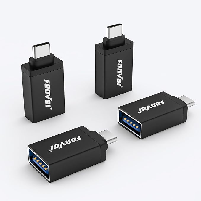 USB C to USB Adapter[4-Park], USB Type C Male to USB 3.0 Female OTG Adapter Compatible with MacBook Pro,Chromebook,Pixelbook,Microsoft,Samsung Galaxy S8 9 10 20 21 S22 Ultra Plus Note (Black)