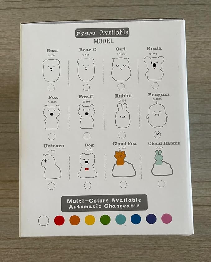 Large Penguin Night Lights for Babies Bedroom Light, lamp Kids, Toddler Nursery lamp Soft Decorative Lamps - Break Resistant, Eye Caring, Adjustable Brightness & Color, Time Setting - Large