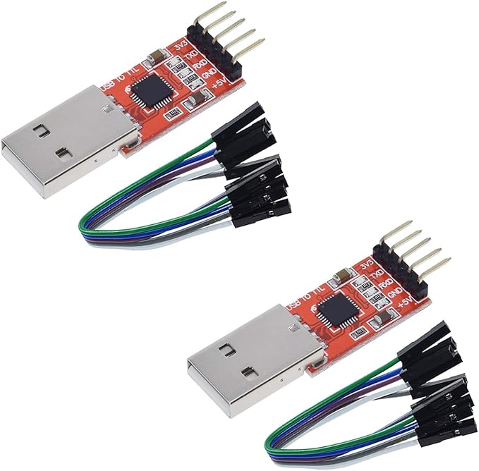 2 Packs CP2102 USB 2.0 to TTL Module Serial Converter Adapter Module USB to TTL Downloader with Jumper Wires