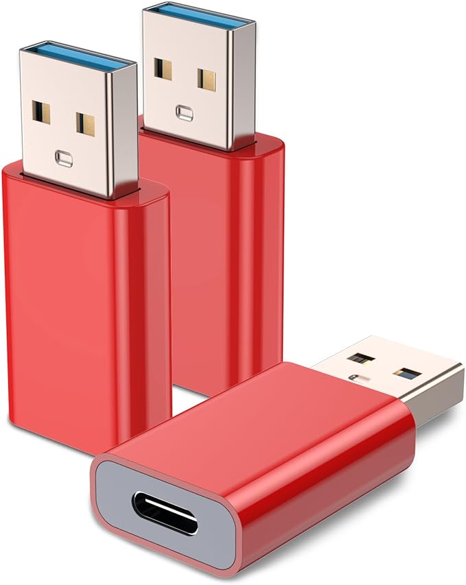 MOSWAG USB to USB C Adapter, USB C Female to USB Male Adapter Compatible with Apple MagSafe Watch 9/8/7/SE/Ultra, for iPhone 15 14 13 12 Mini Pro Max,iPad,Galaxy Note,Pixel,CarPlay,Wall Plug