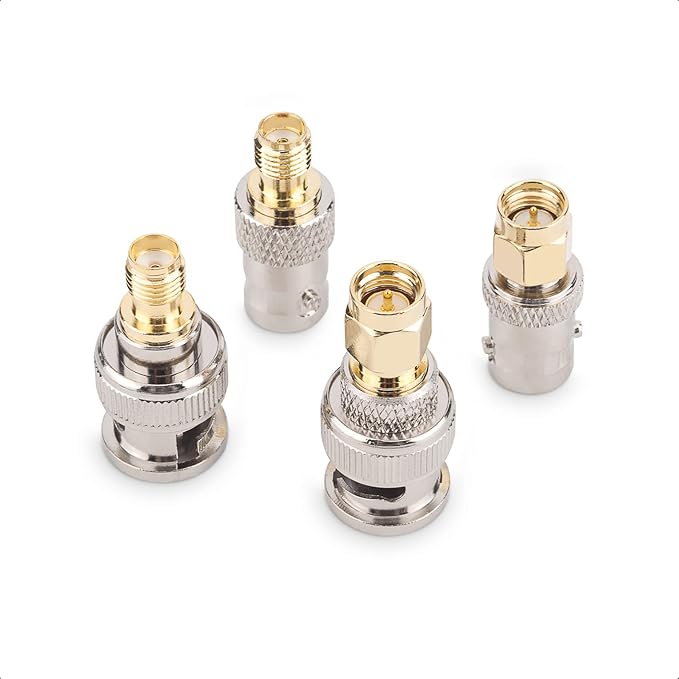 Cable Matters 4-Pack SMA to BNC Adapter Kit, SMA to BNC Gender Changer and Connector Adapter Kit