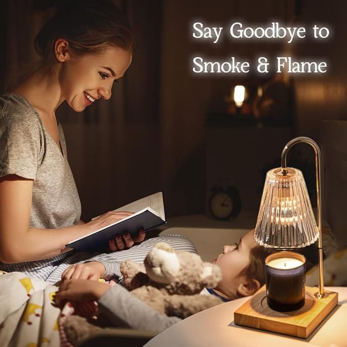 Marycele Candle Warmer with Timer, Vintage Amber Nightstand Candle Warming Lamp for Home Room Decor, Dimmable Wax Warmer for Jar Candles, Wedding Registry Gifts for Women Couples 2025