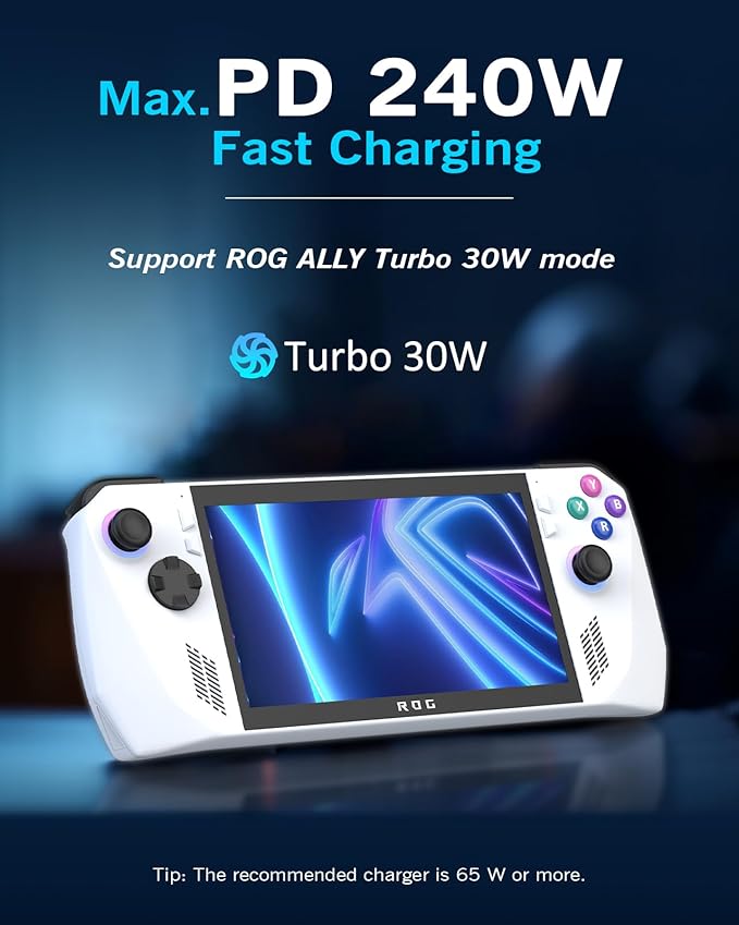 MoKo 180 Degree USB-C Adapter with 13.5mm Wider Gap, U-Shape USB-C Male to Female Connector with PD 240W/20 Gbps/8K, 180 Angle Adapter for ROG Ally/Steam Deck/Legion Go/Laptop/Tablet/Phone