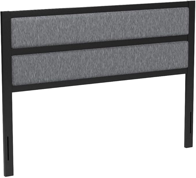 ZINUS Jessica Upholstered Metal Headboard, Easy Assembly, Queen, Grey