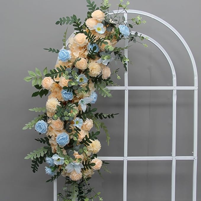 WEISPARK 100PCS Artificial Hydrangea Flowers, Fake Flowers Silk Hydrangea Full Flowers Heads with Stems for Wedding Home Party Shop Baby Shower Decor (Champagne)