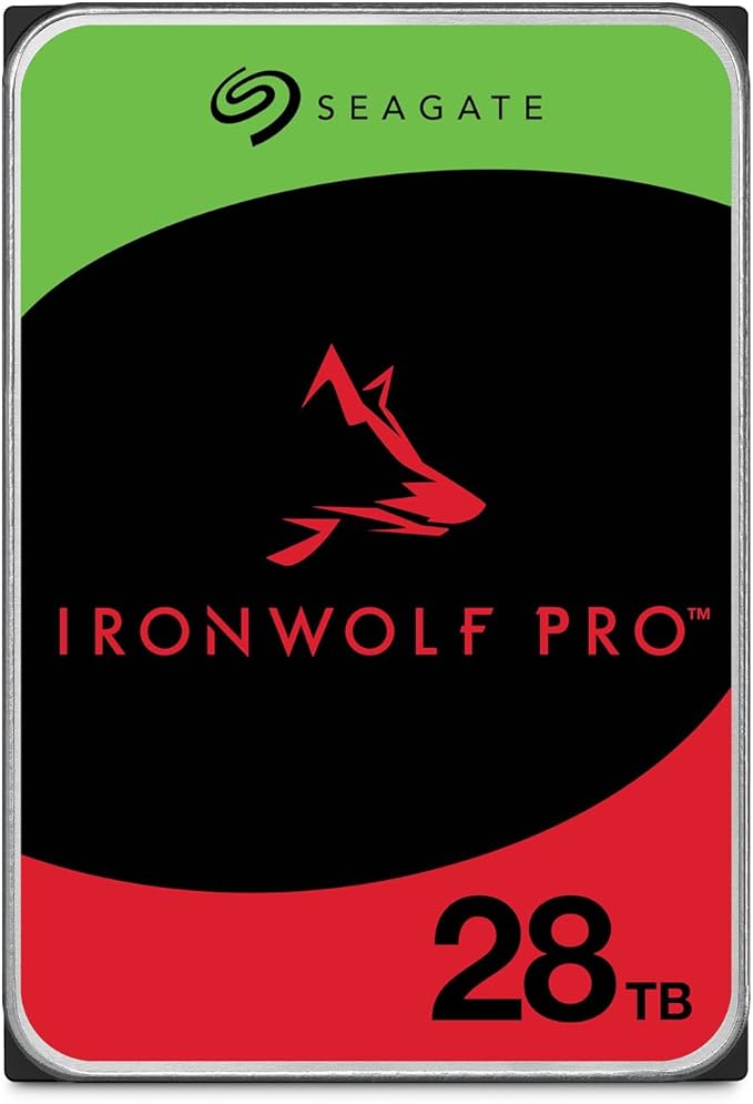Seagate IronWolf Pro 28TB Enterprise NAS Internal HDD Hard Drive – CMR 3.5 Inch SATA 6Gb/s 7200 RPM 512MB Cache for RAID Network Attached Storage, Rescue Services (ST28000NT000)