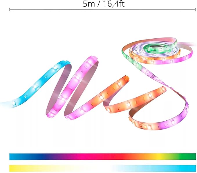 WiZ Connected 16.4 ft LED Light Strip for Your Smart Home - Flowing Multicolor LED, Color-Changing, Cuttable - Voice/App Control - Works with Google Home, Alexa and HomeKit (Pack of 4)