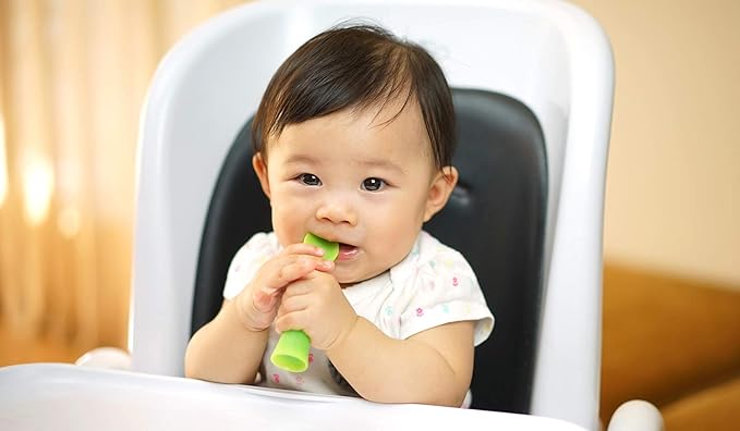 Olababy Baby and Children's Spoon (Training, Set of 2) - Flexible Learning Spoon for Complementary Foods Introduction | Soft, Flexible Silicone BPA-Free