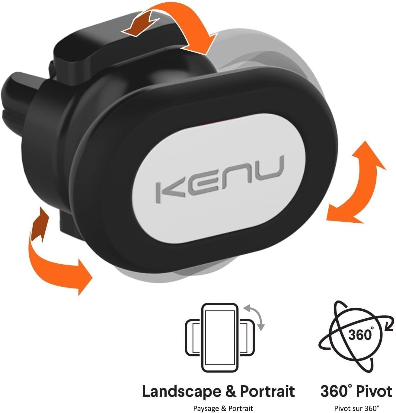 Kenu Airframe Magnetic Phone Car Mount for Air Vent - Portable Holder with 360 Degree Rotation