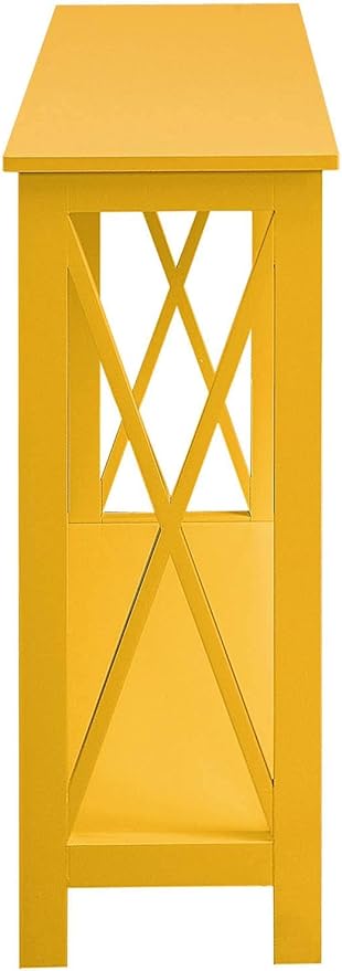 Convenience Concepts Oxford Console Table 39.5" - Sofa Table with Storage Shelf, Transitional Entryway Hall Table for Living Room and Bedroom, Display Foyer Table, Yellow