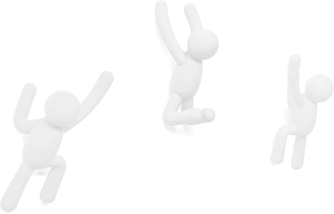 Umbra Buddy Wall Hooks, White, Set of 3