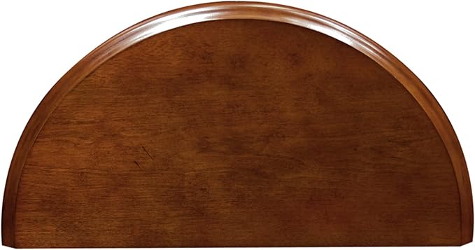 Seneca Solid Wood Demilune Console Table with Shelf and Drawer, Pecan, Perfect for Entryways, Hallways, and Stair Landings – Leick Home, 9030