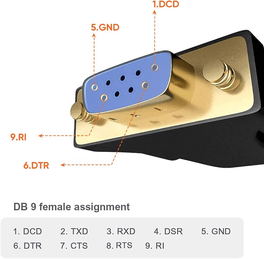 CableCreation USB to RS232 Adapter with FTDI Chipset, USB 2.0 Male to RS232 Female DB9 Serial Converter for Cashier Register, Modem, Scanner, Industriual Machinery, CNC and Above,Black