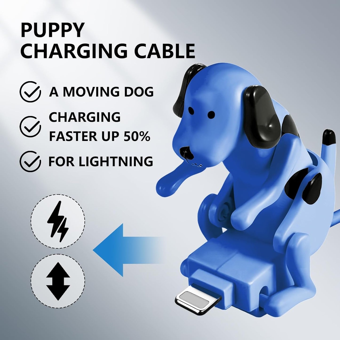 Funny Dog Charging Cable - Portable Stray Dog USB Charger, Dog Toy Smartphone Cable for iPhone Type-C Various Models